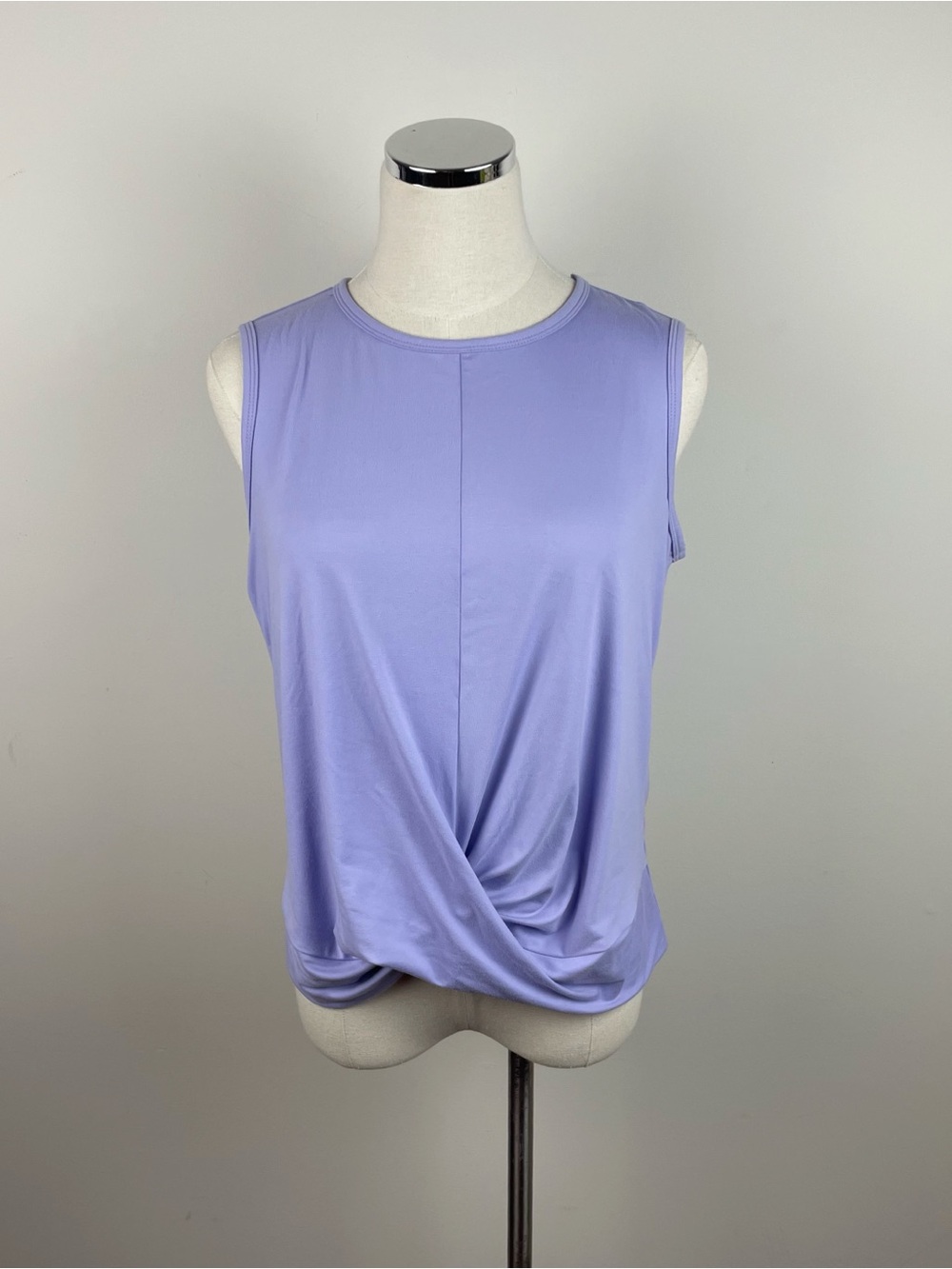 Move Theology Solid Light Pastel Purple Workout Athletic Top Women Large